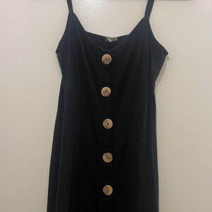 ASOS Black Buttoned Mini Dress